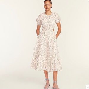 J. Crew Floral Cutout Midi Dress